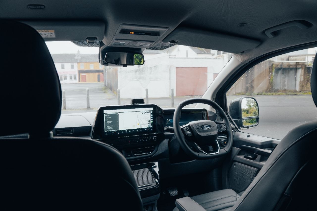 View forward from the front seats